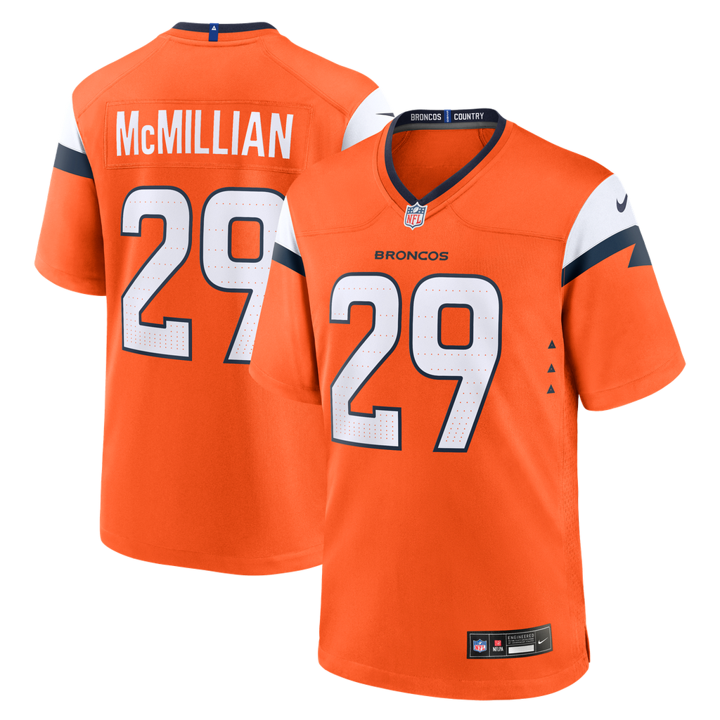 Ja'Quan McMillian Denver Broncos Nike Team Game Jersey -  Orange