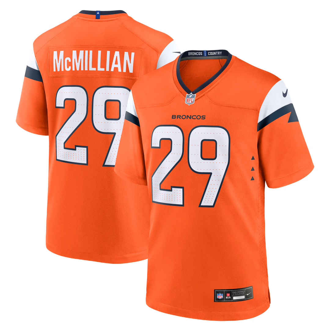 Ja'Quan McMillian Denver Broncos Nike Team Game Jersey -  Orange