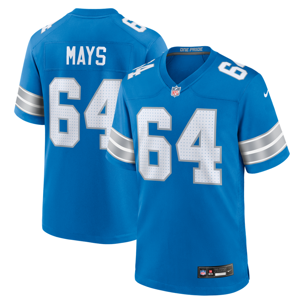 Cade Mays Detroit Lions Nike Team Game Jersey -  Blue