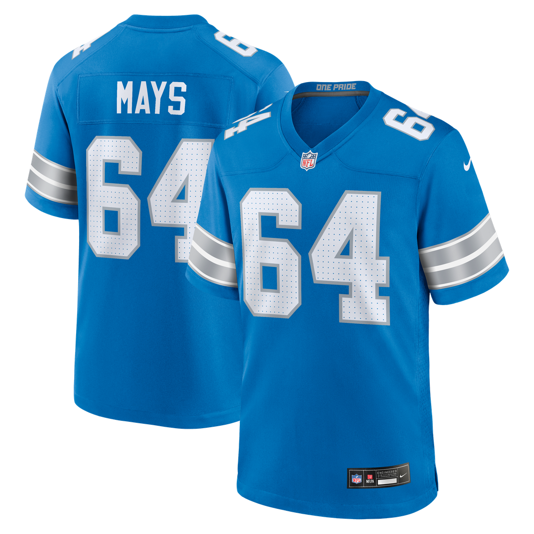 Cade Mays Detroit Lions Nike Team Game Jersey -  Blue
