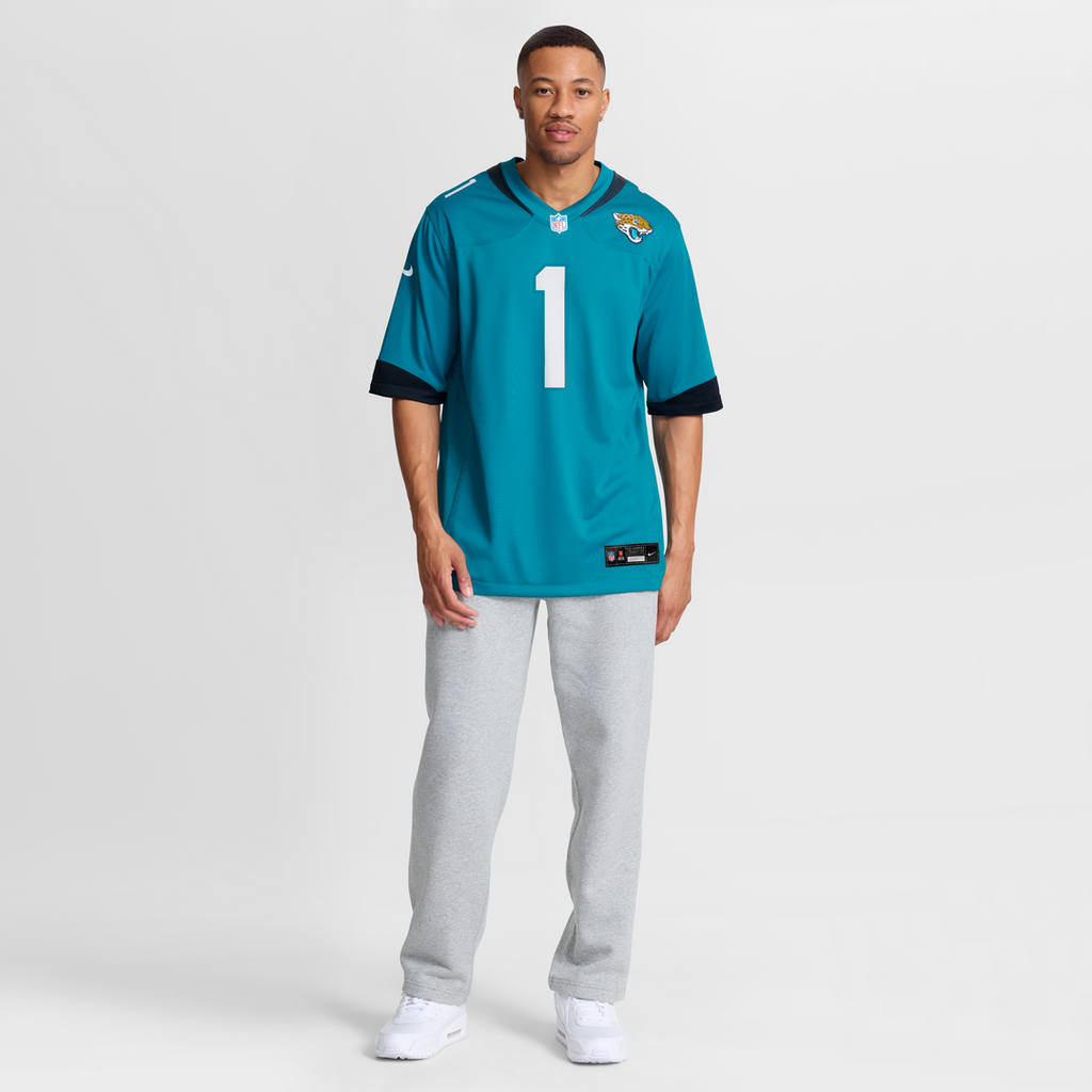 Number 1 Groom Jacksonville Jaguars Nike Game Jersey - Teal