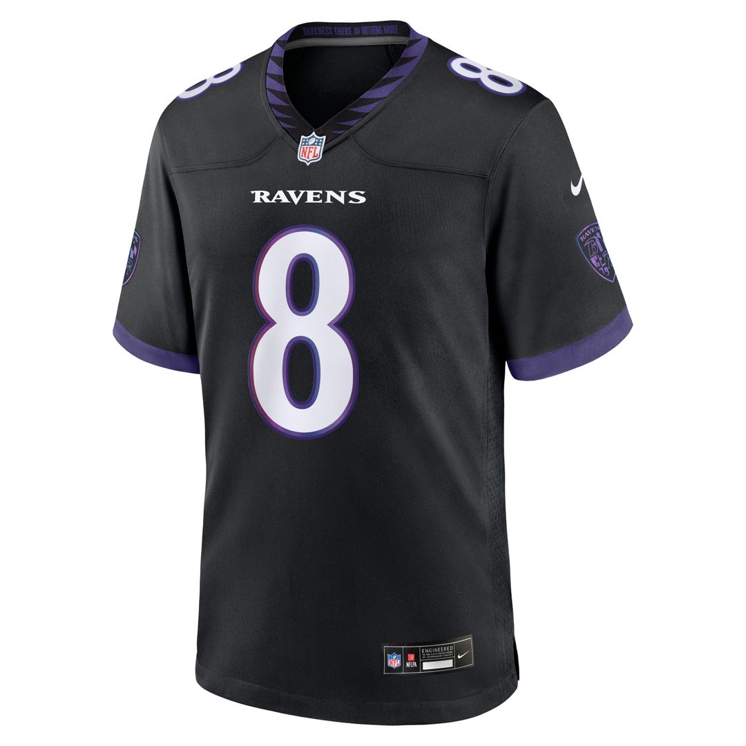 Lamar Jackson Baltimore Ravens Nike Alternate Game Jersey - Black
