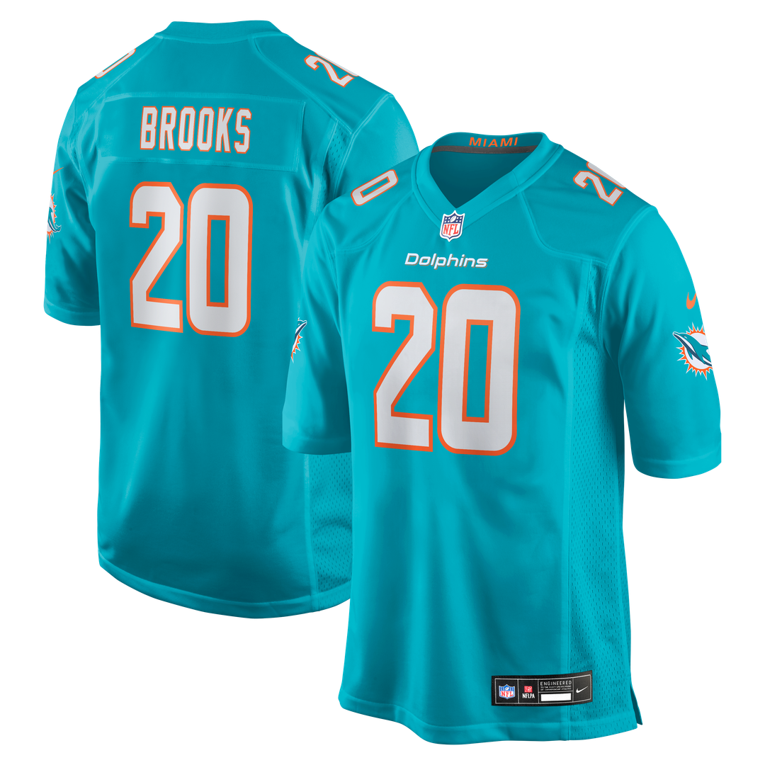 Jordyn Brooks Miami Dolphins Nike  Game Jersey -  Aqua