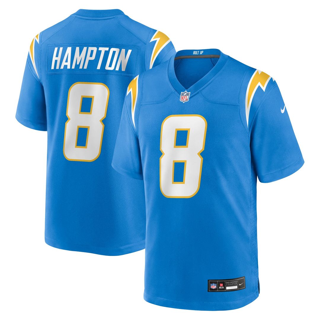Omarion Hampton Los Angeles Chargers Nike Game Player Jersey - Powder Blue