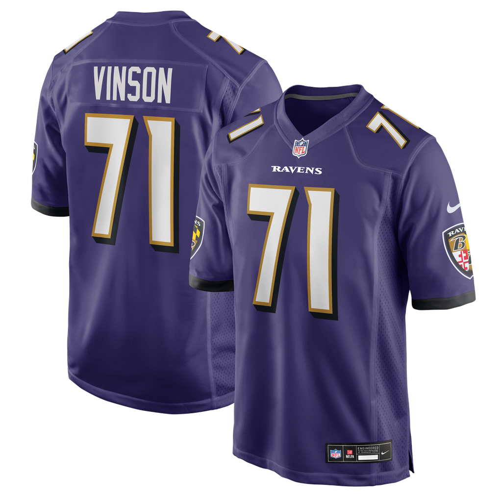 Carson Vinson Baltimore Ravens Nike Team Game Jersey -  Purple