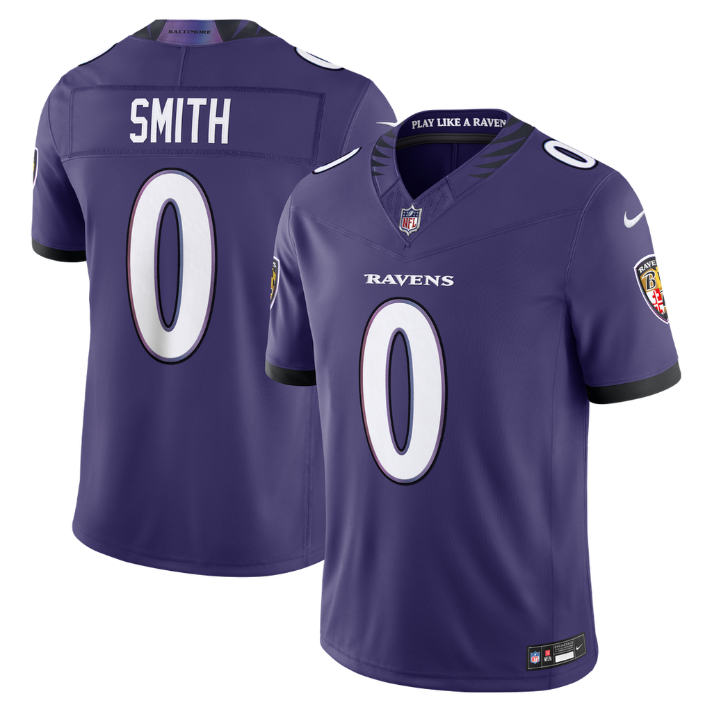 Roquan Smith Baltimore Ravens Nike Vapor F.U.S.E. Stitched Limited Jersey - Purple
