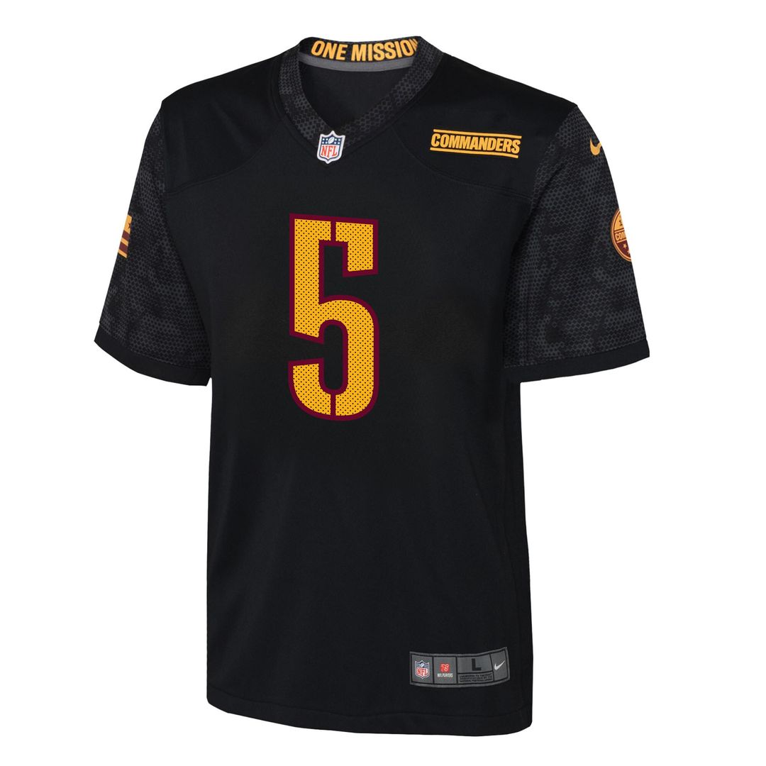 Jayden Daniels Washington Commanders Nike Youth Alternate Game Jersey - Black