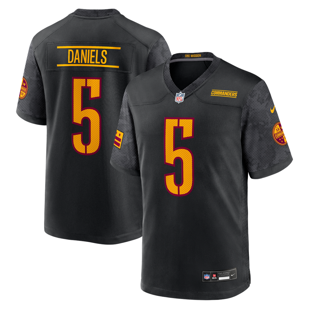 Jayden Daniels Washington Commanders Nike Alternate Game Player Jersey - Black
