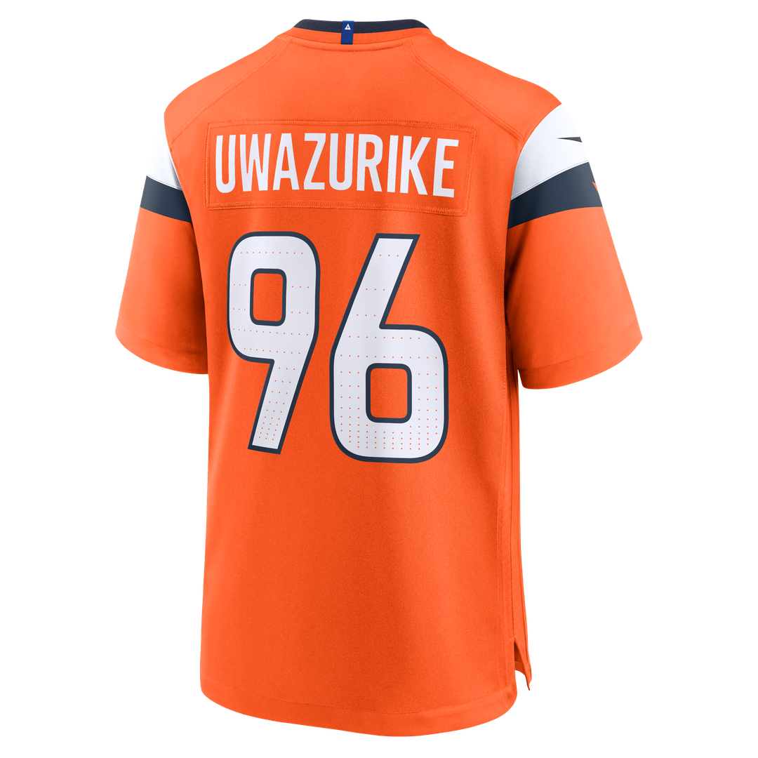 Eyioma Uwazurike Denver Broncos Nike Team Game Jersey -  Orange