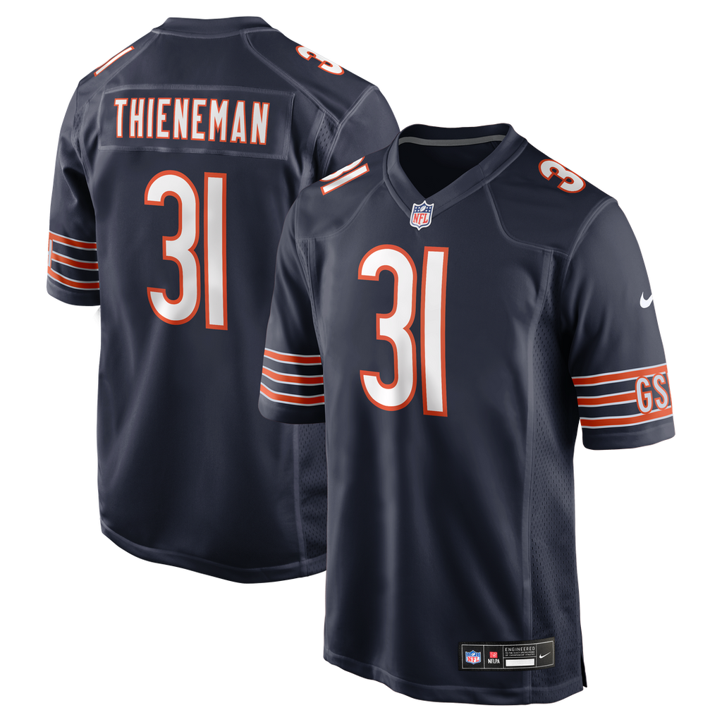 Dillon Thieneman Chicago Bears Nike 2026 NFL Draft First Round Pick No. 25 Team Game Jersey - Navy