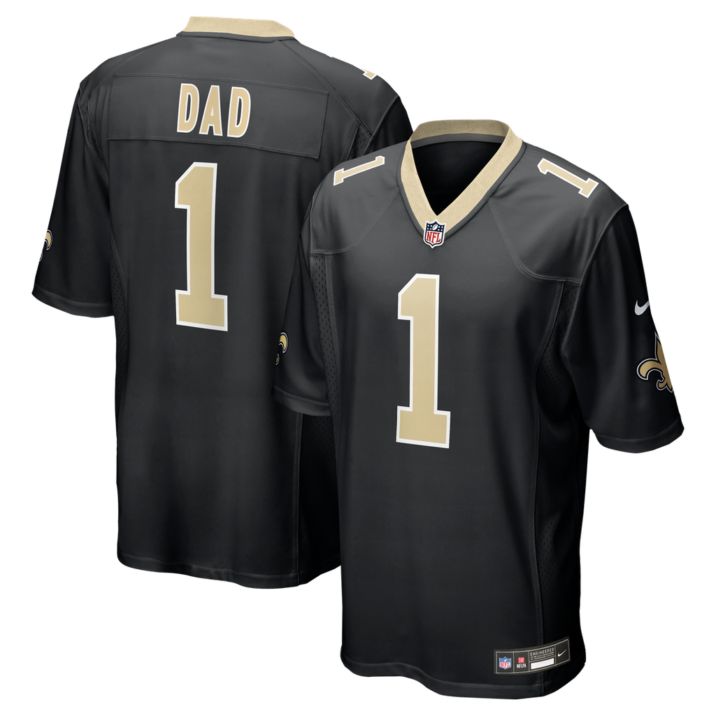 Number 1 Dad New Orleans Saints Nike Game Jersey - Black