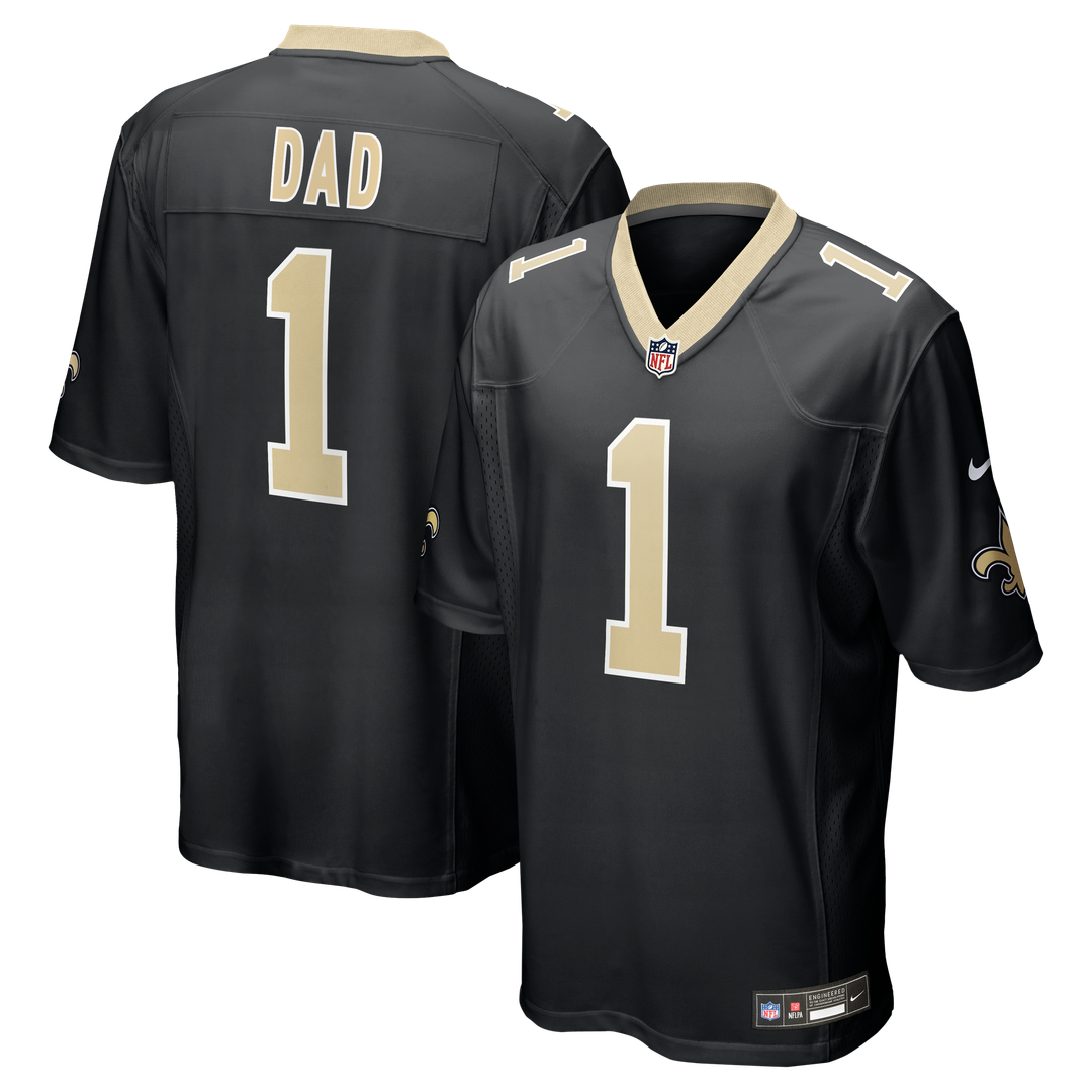 Number 1 Dad New Orleans Saints Nike Game Jersey - Black