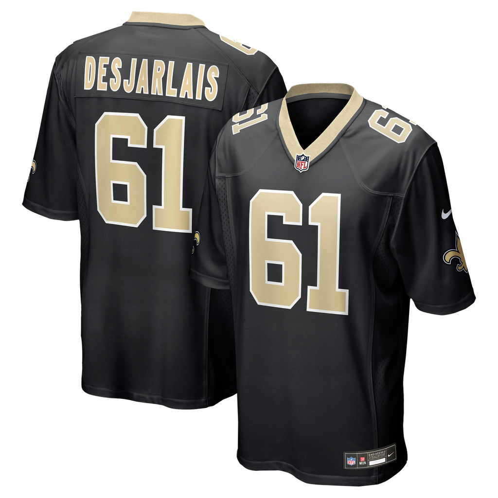 Drew Desjarlais New Orleans Saints Nike Game Player Jersey - Black