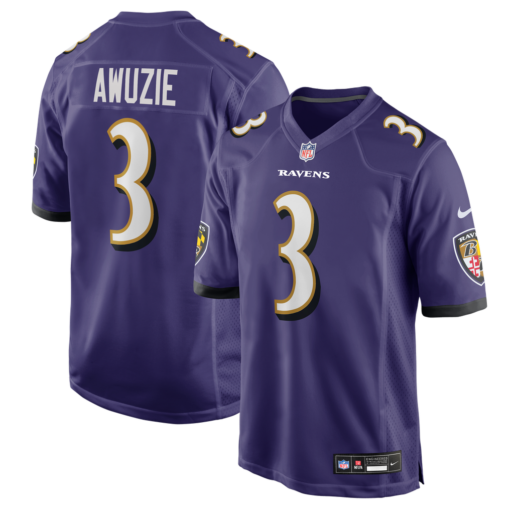 Chidobe Awuzie Baltimore Ravens Nike Team Game Jersey -  Purple
