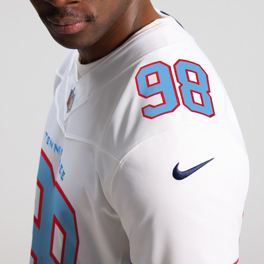 Jeffery Simmons Tennessee Titans Nike Vapor F.U.S.E. Stitched Limited Jersey - White