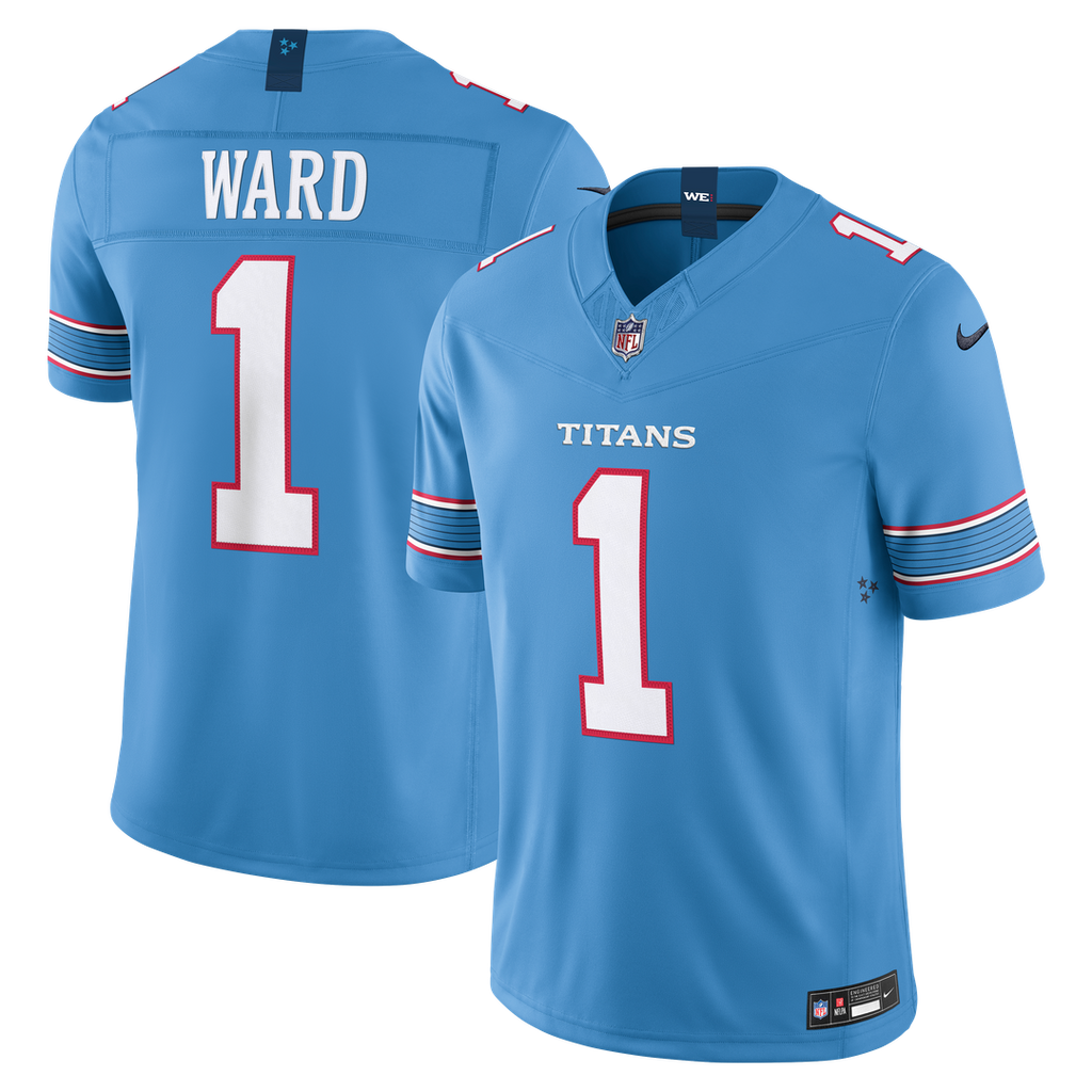 Cameron Ward Tennessee Titans Nike Vapor F.U.S.E. Stitched Limited Jersey - Light Blue