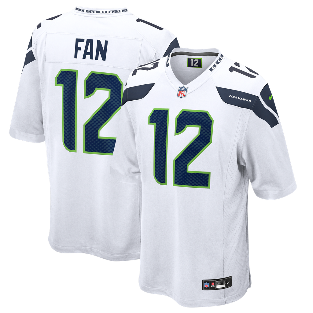 12s Seattle Seahawks Nike Game Jersey - White