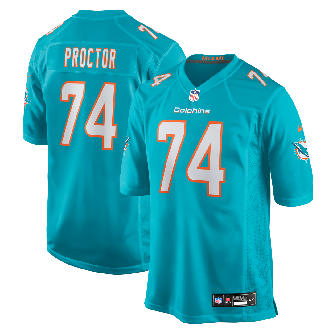 Kayden ProctorMiami Dolphins Nike 2026 NFL Draft First Round Pick No. 12 Team Game Jersey - Aqua