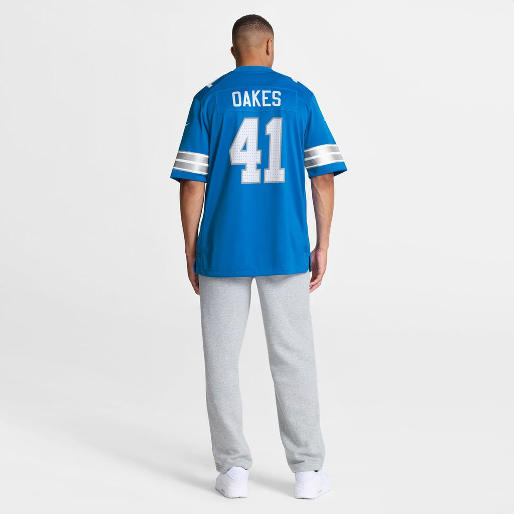 Gunnar Oakes Detroit Lions Nike Team Game Jersey -  Blue