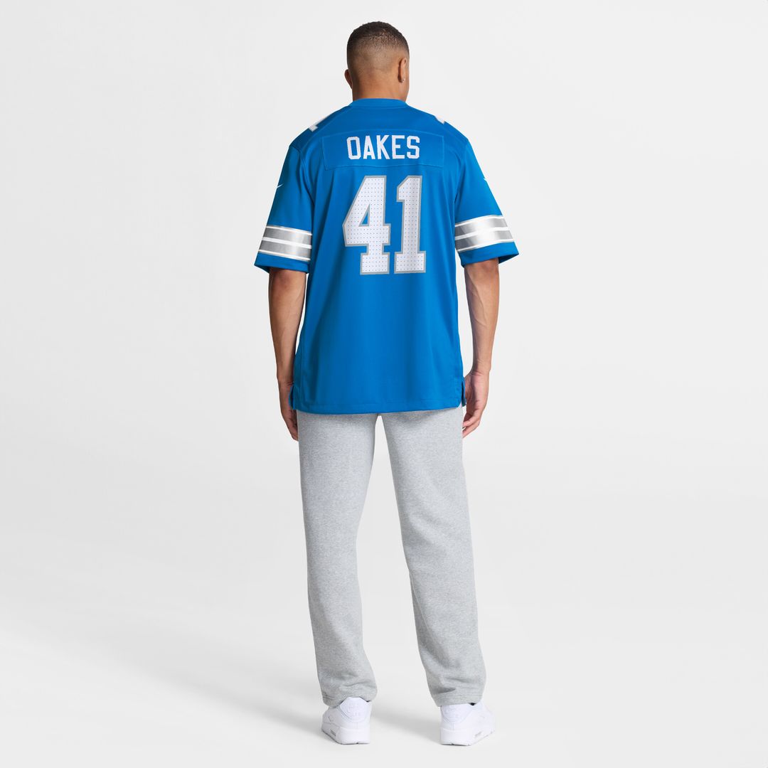 Gunnar Oakes Detroit Lions Nike Team Game Jersey -  Blue