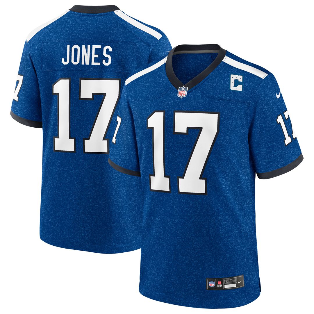 Daniel Jones Indianapolis Colts Nike Alternate 2 Indiana Nights Game Jersey -  Heather Royal