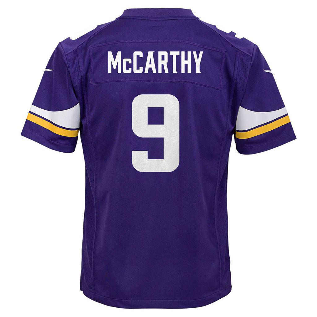 J.J. McCarthy Minnesota Vikings Nike Youth Game Jersey - White