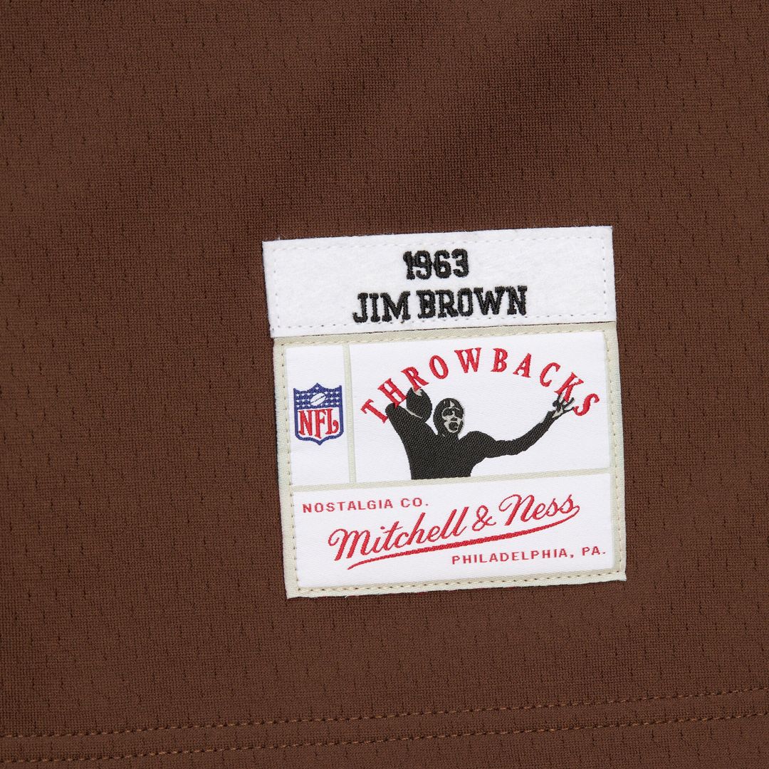 Jim Brown Cleveland Browns Mitchell & Ness Player Name & Number Hoodie Legacy Jersey - Brown