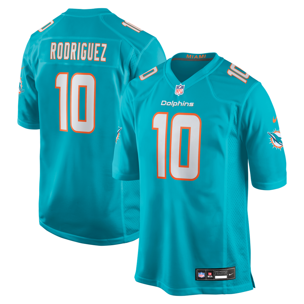 Jacob Rodriguez Miami Dolphins Nike Game Jersey - Aqua