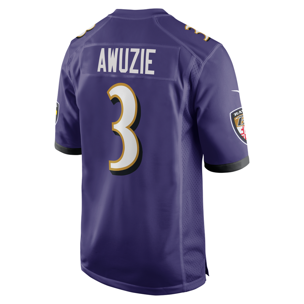 Chidobe Awuzie Baltimore Ravens Nike Team Game Jersey -  Purple