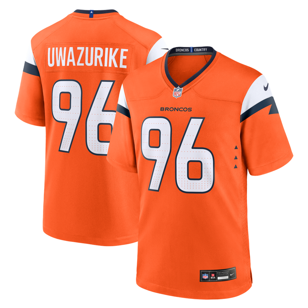 Eyioma Uwazurike Denver Broncos Nike Team Game Jersey -  Orange