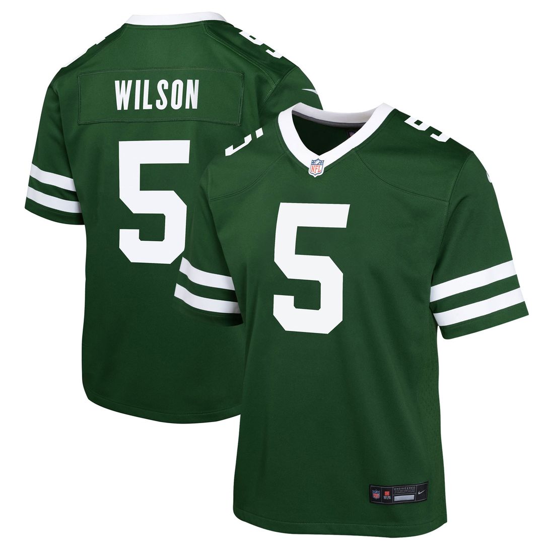 Garrett Wilson New York Jets Nike Youth Game Jersey - Green