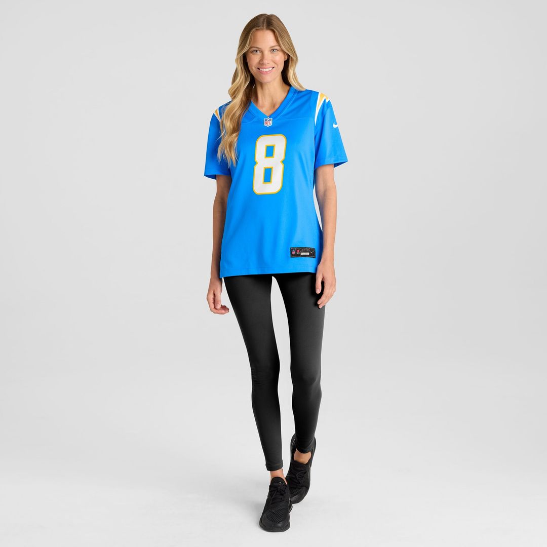 Max Duggan Los Angeles Chargers Nike Women's Team Game Jersey - Powder Blue