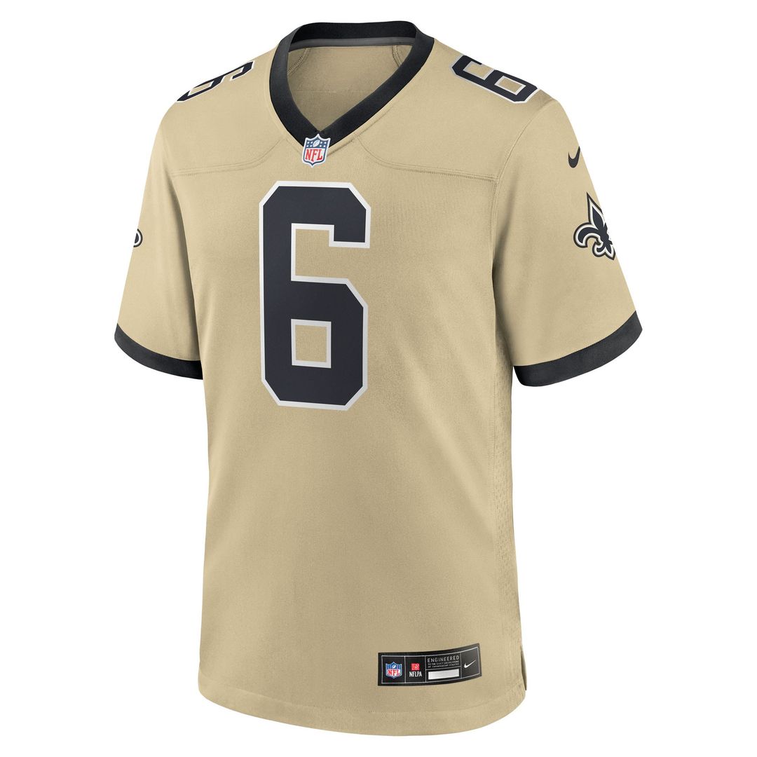 Tyler Shough New Orleans Saints Nike Game Jersey - Black