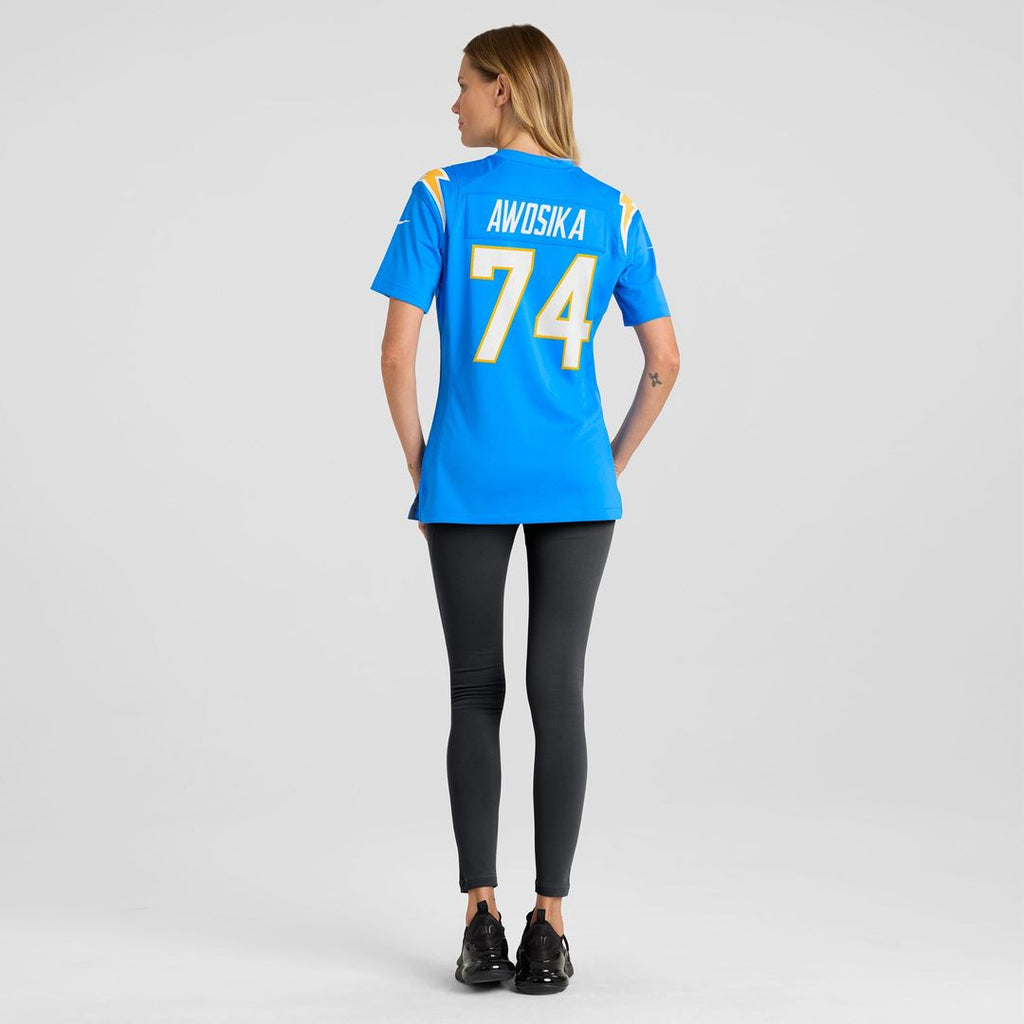 Kayode Awosika Los Angeles Chargers Nike Women's Team Game Jersey -  Powder Blue