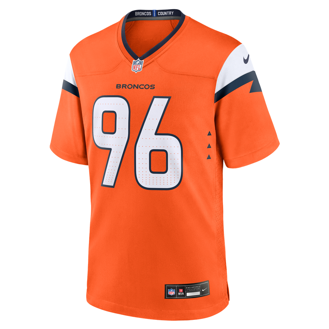 Eyioma Uwazurike Denver Broncos Nike Team Game Jersey -  Orange