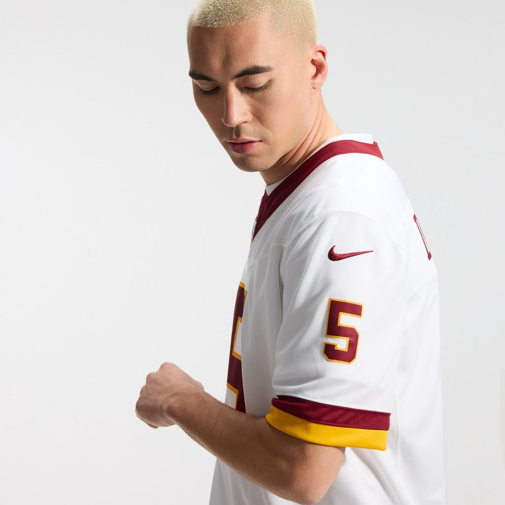 Jayden Daniels Washington Commanders Nike Vapor F.U.S.E. Stitched Limited Jersey - White