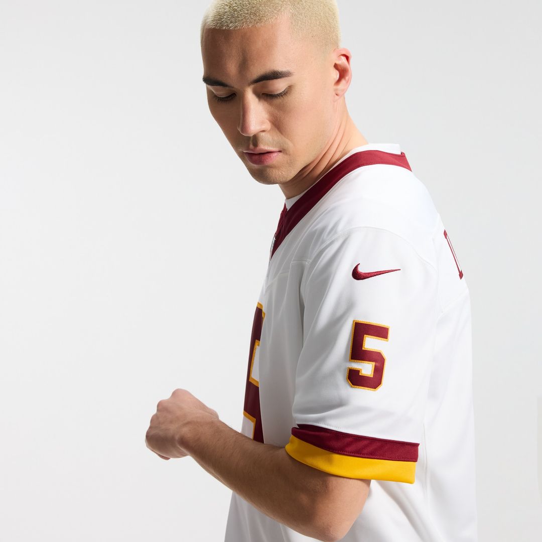 Jayden Daniels Washington Commanders Nike Vapor F.U.S.E. Stitched Limited Jersey - White