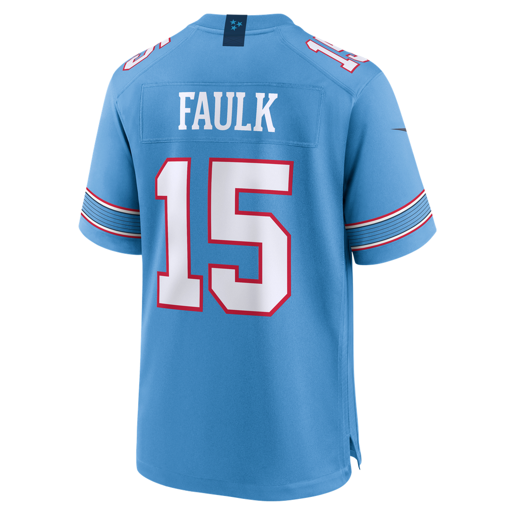 Keldric Faulk Tennessee Titans Nike 2026 NFL Draft First Round Pick No.31 Game Jersey - Light Blue