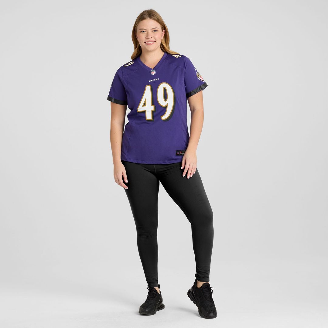 Jay Higgins IV Baltimore Ravens Nike Women's Team Game Jersey -  Purple