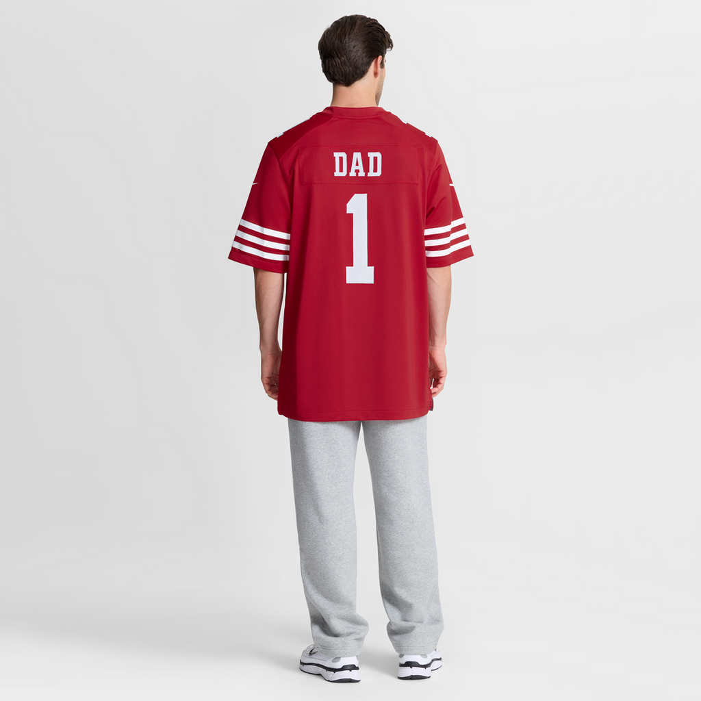 Number 1 Dad San Francisco 49ers Nike Game Jersey - Scarlet