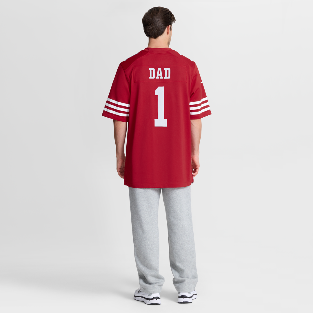 Number 1 Dad San Francisco 49ers Nike Game Jersey - Scarlet