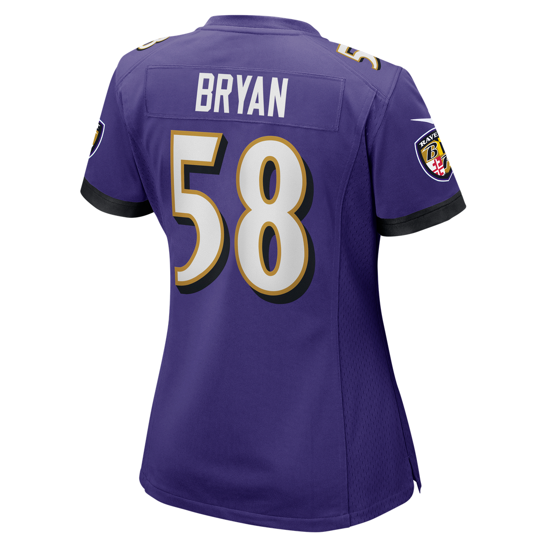 Taven Bryan Baltimore Ravens Nike Women's Team Game Jersey -  Purple