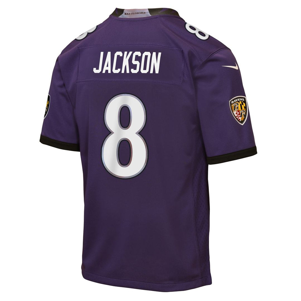 Lamar Jackson Baltimore Ravens Nike Youth Team Game Jersey - Purple