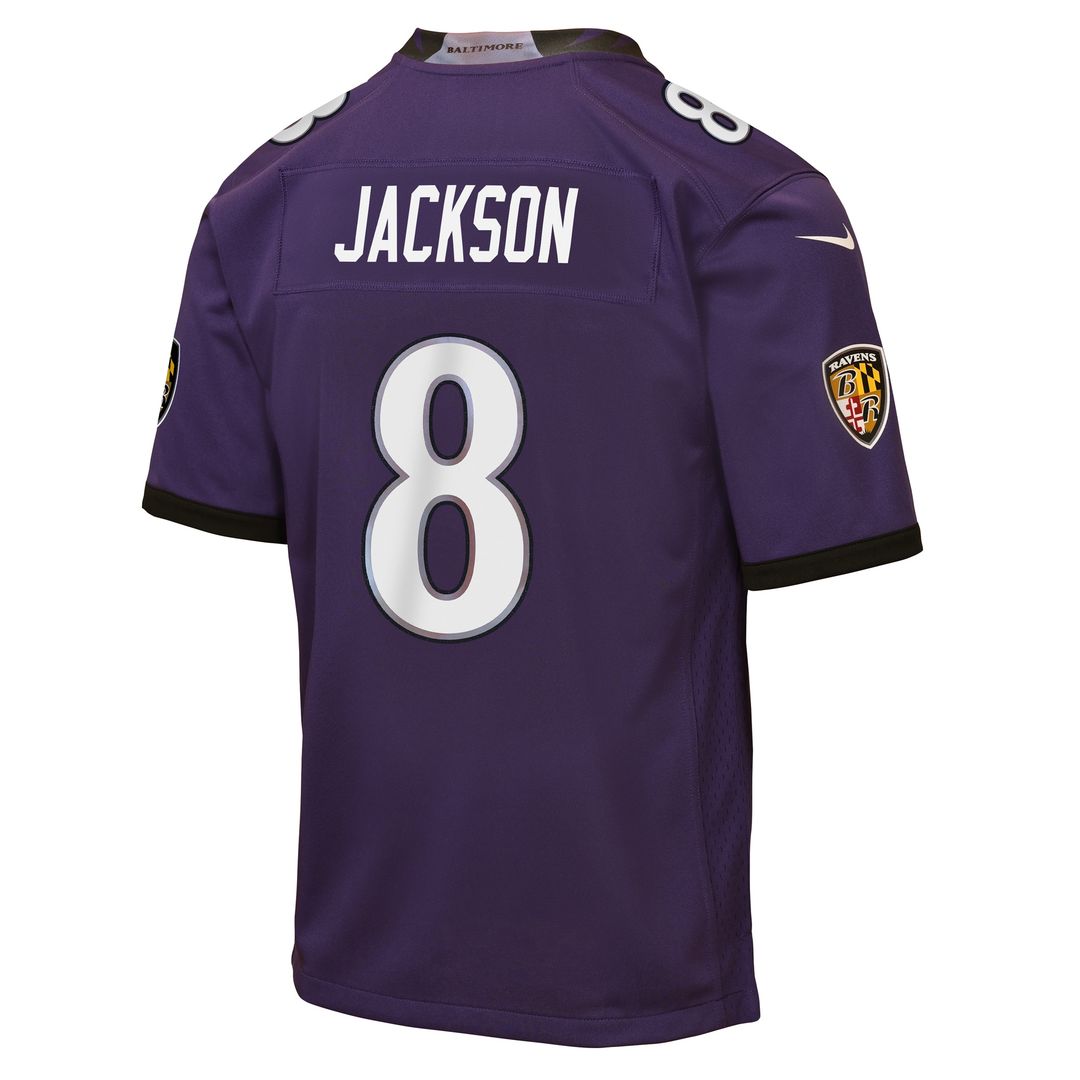 Lamar Jackson Baltimore Ravens Nike Youth Team Game Jersey - Purple