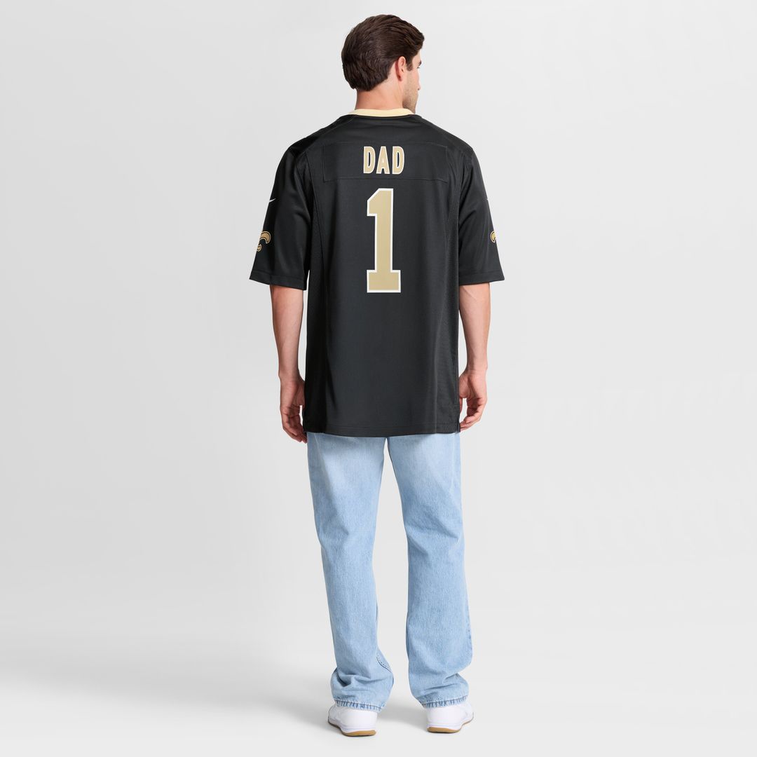 Number 1 Dad New Orleans Saints Nike Game Jersey - Black