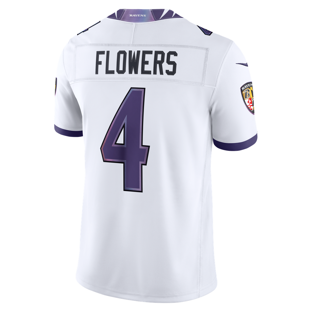 Zay Flowers Baltimore Ravens Nike Vapor F.U.S.E. Stitched Limited Jersey - Purple