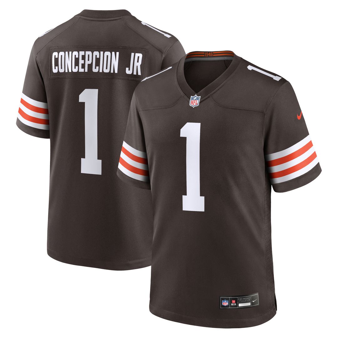 KC Concepcion Cleveland Browns Nike 2026 NFL Draft First Round Pick No. 24 Team Game Jersey - Brown