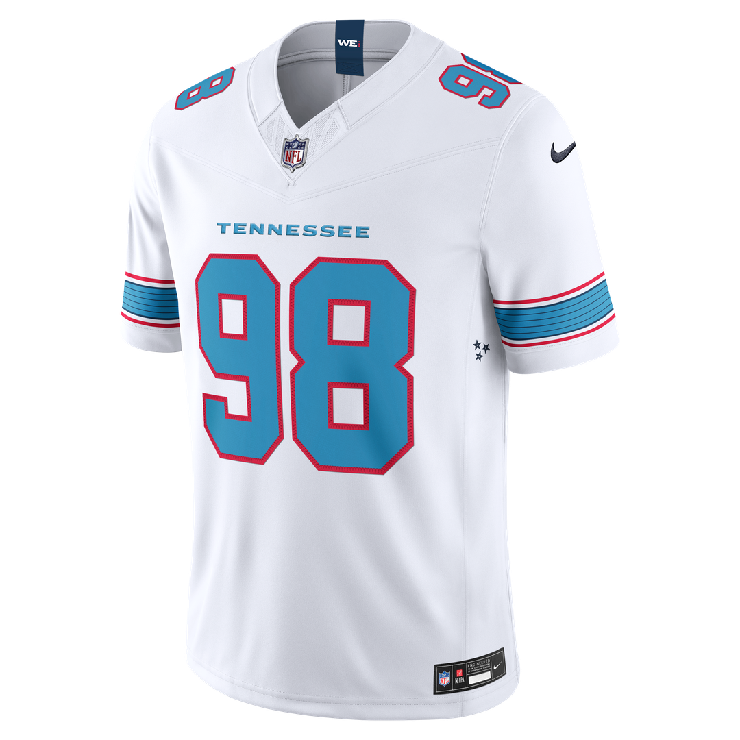 Jeffery Simmons Tennessee Titans Nike Vapor F.U.S.E. Stitched Limited Jersey - White