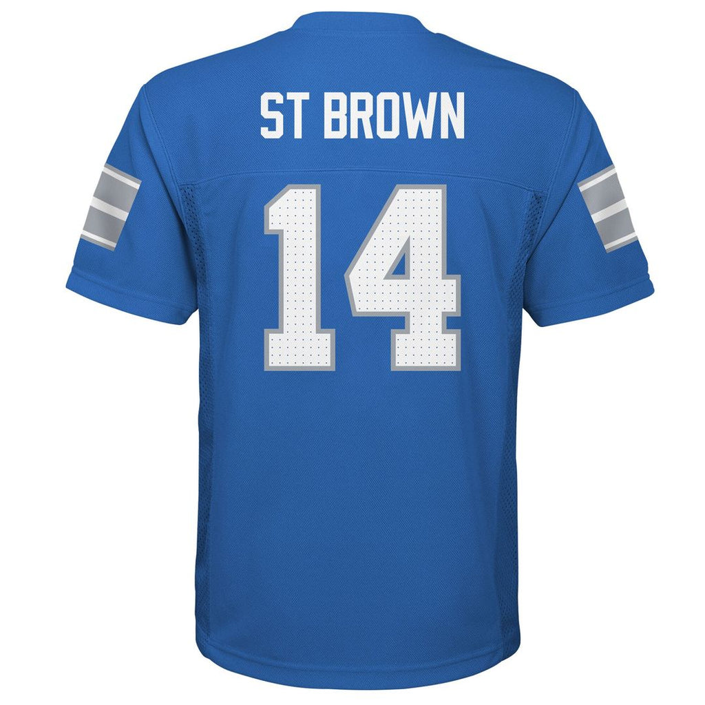 Amon-Ra St. Brown Detroit Lions Youth Replica Player Jersey - Blue