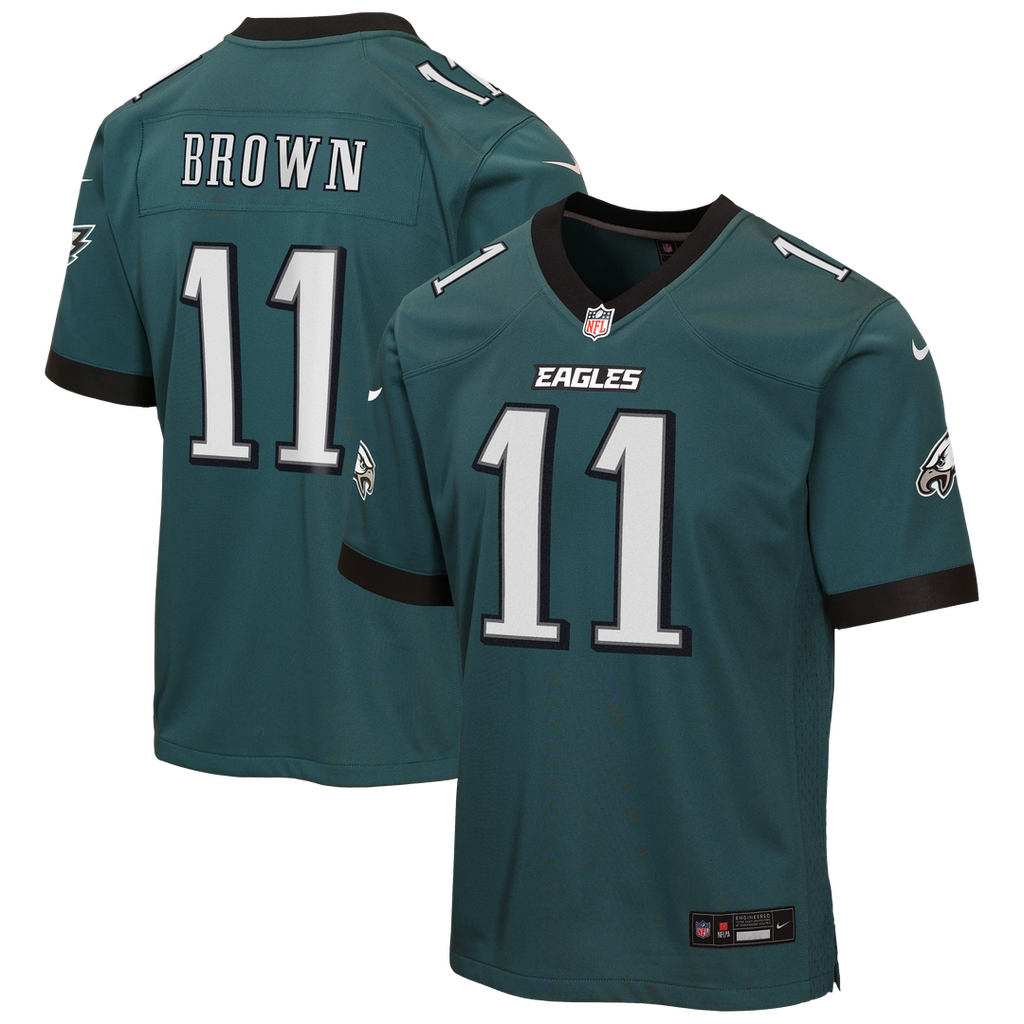 A.J. Brown Philadelphia Eagles Nike Youth Team Game Jersey - Midnight Green